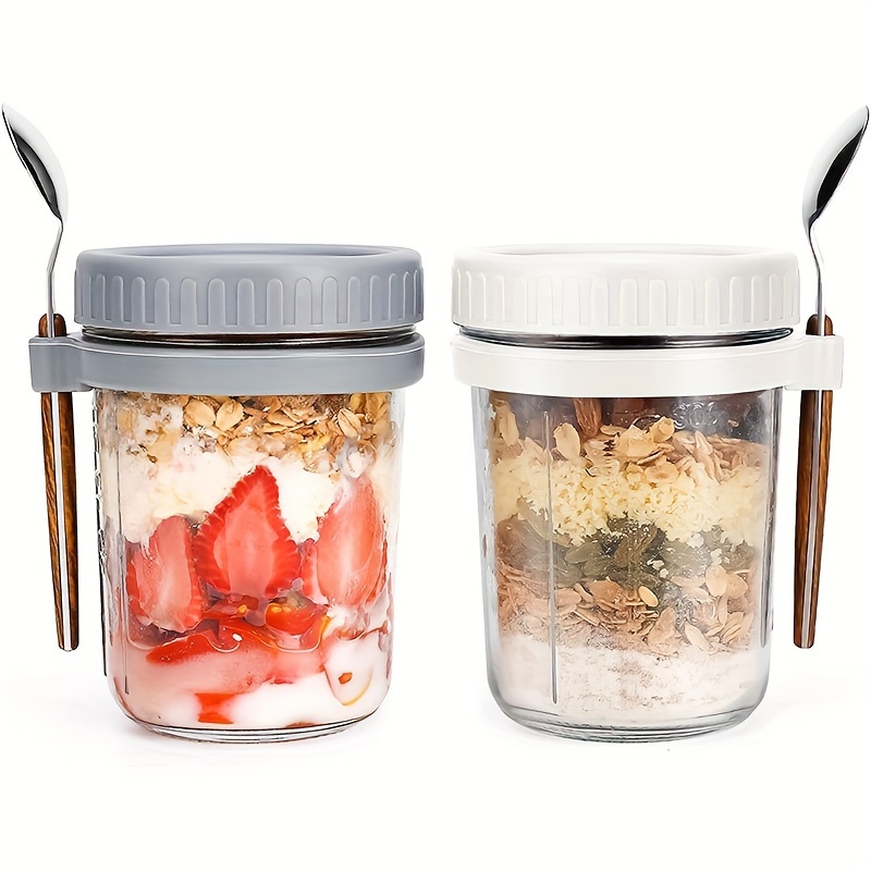 Meal Prep Jar - 1 adet/2 adet Cam Yulaf Ezmesi