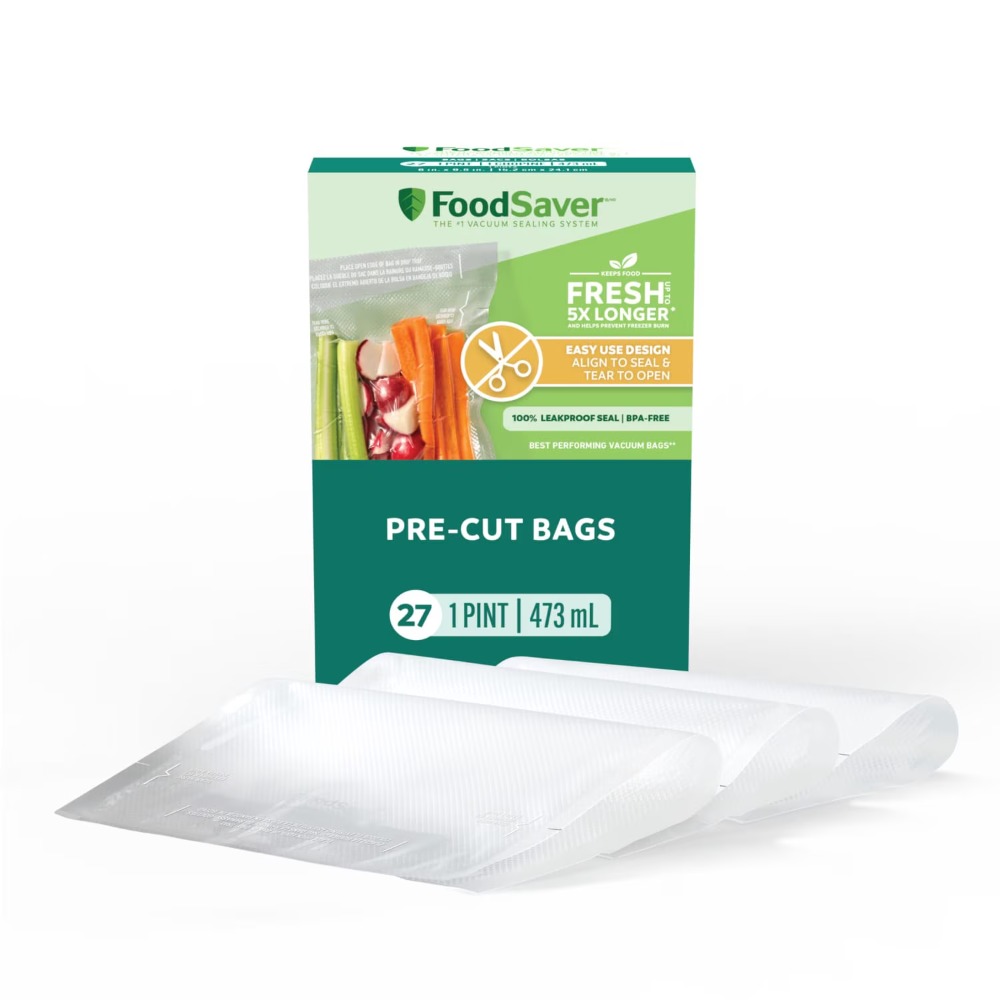 Meal Prep Freezer - FoodSaver Pint Vakumlu Kilit Poşetleri, 27