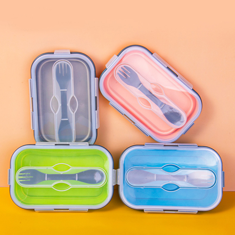 Meal Prep Lunch Boxes - Sağlıklı taşınabilir katlanabilir yiyecek kutusu mikrodalga
