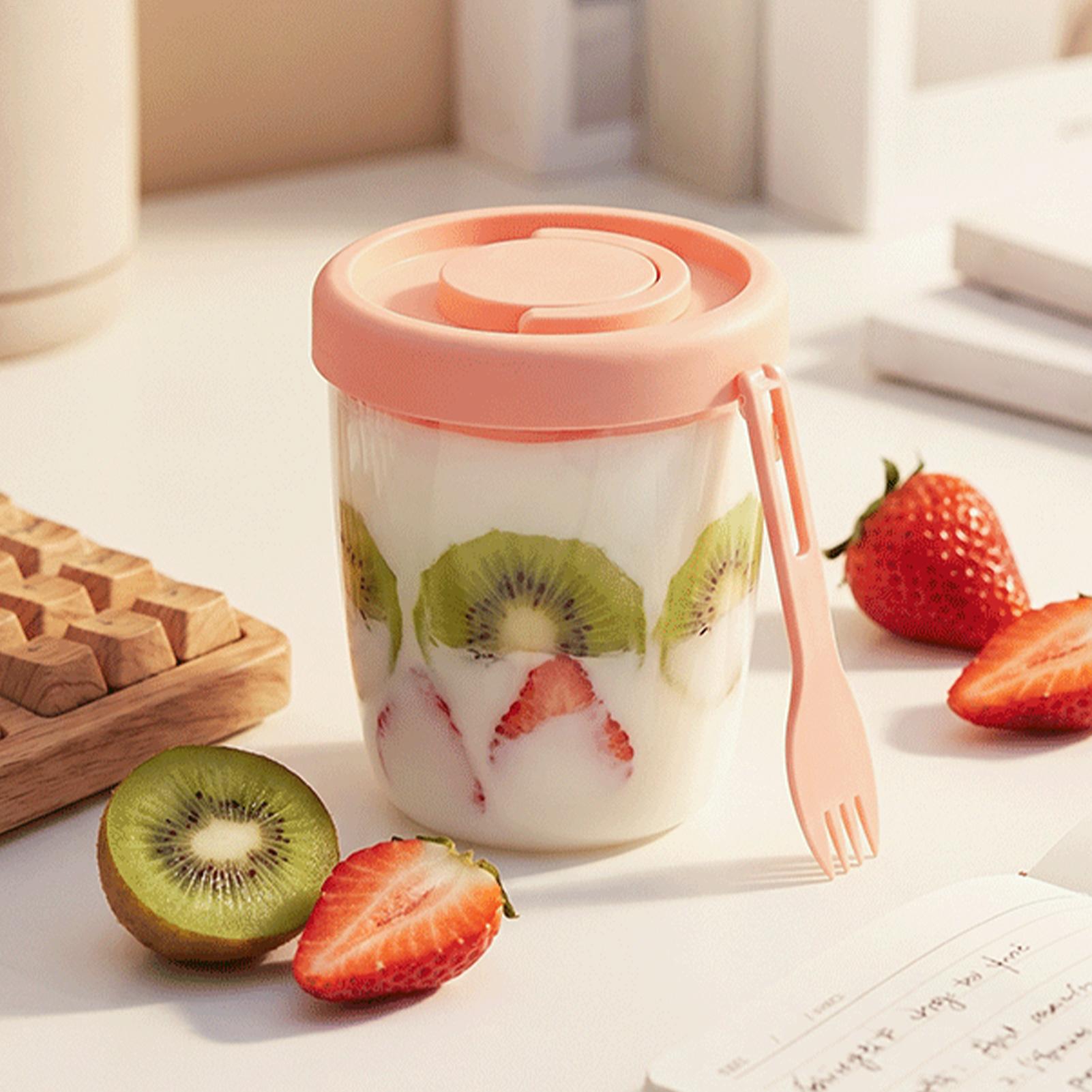 Meal Prep Jar - Kapaklı Yoğurt Bardakları Çift Duvarlı Salata