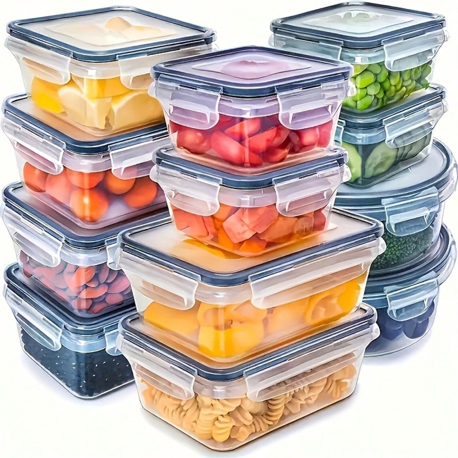 Meal Prep Lunch Boxes - 24 Parçalı Yemek Hazırlık Kabı Seti,