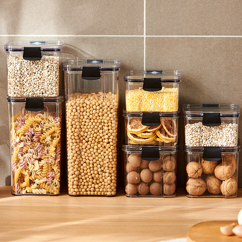 Meal Prep Jar - Mühürlü Kavanoz Mutfak Tahıl Depolama Organizatör