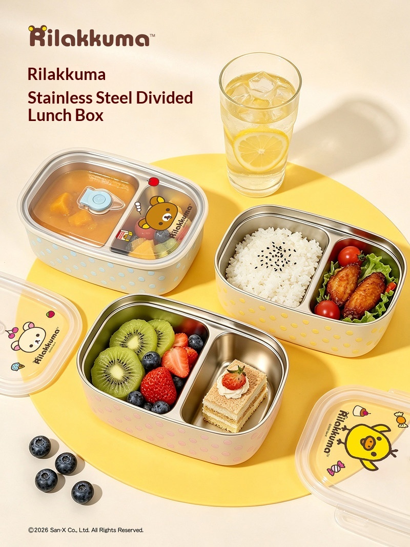 Meal Prep For Office - Rilakkuma Paslanmaz Çelik Bento Kutusu Bölmeli