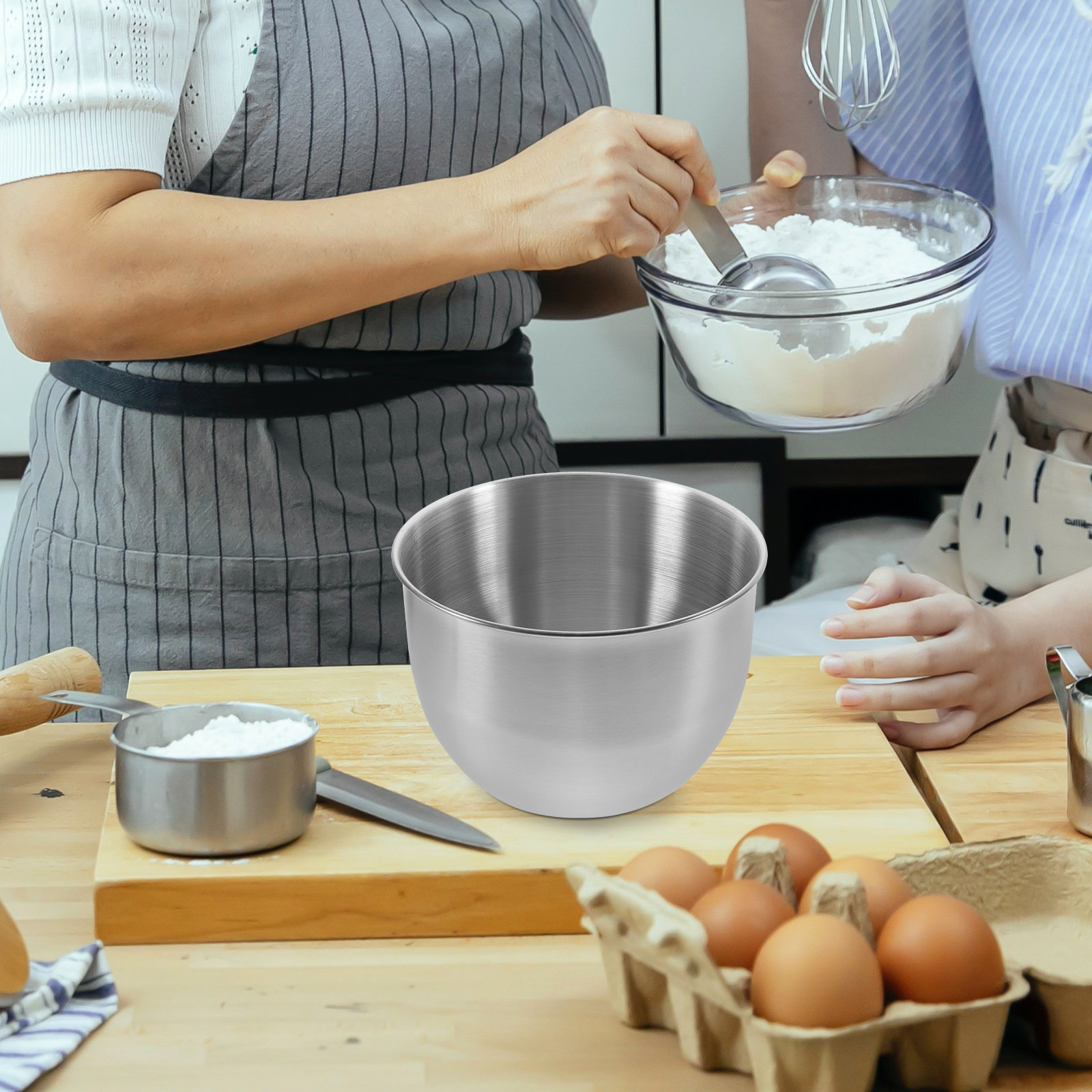 Meal Prep Usa - Derin Paslanmaz Çelik Karıştırma Kabı Kalın