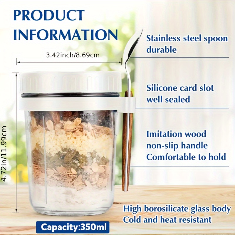 1 adet/2 adet Cam Yulaf Ezmesi - Meal Prep Jar incelemesi ve fiyatı