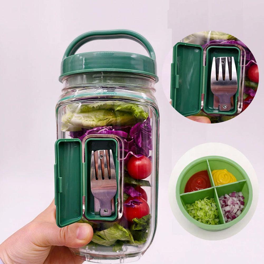 Taşınabilir Salata Kabı, Çatal - Meal Prep Jar incelemesi ve fiyatı
