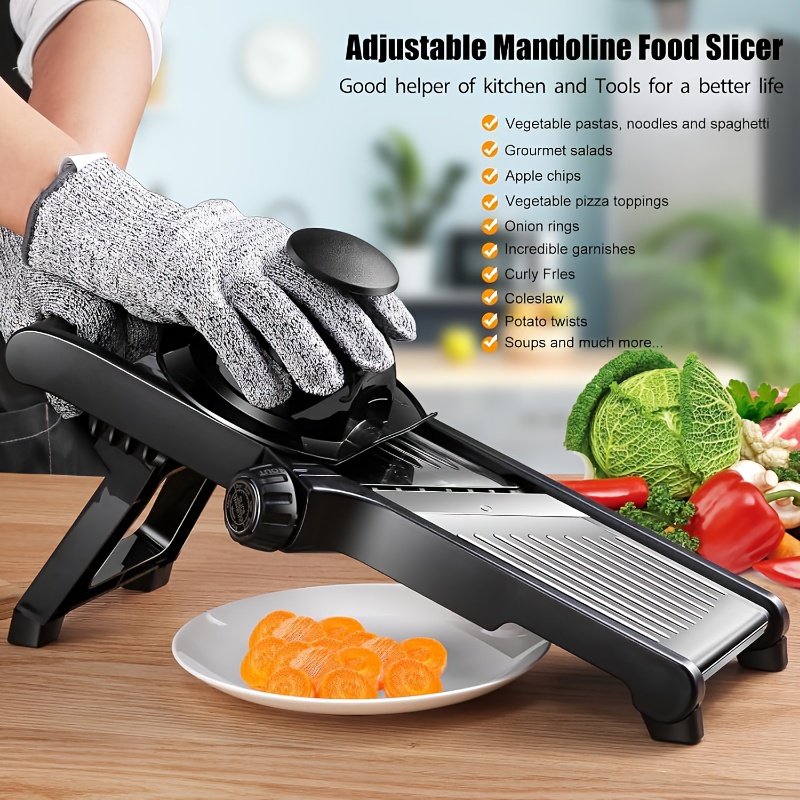 5 Bıçaklı ve Tutuculu Paslanma - Mandoline Slicer Guard incelemesi ve fiyatı
