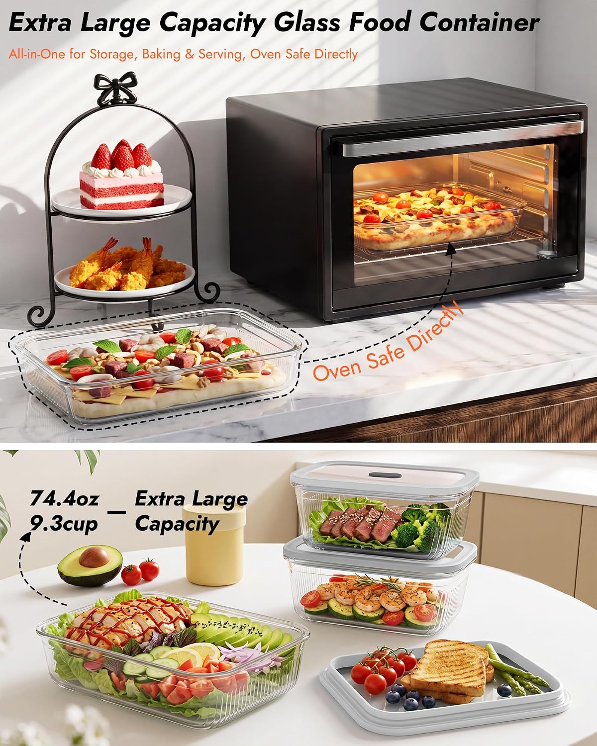 2'li Paket Temperli Cam Kapakl - Meal Prep Freezer incelemesi ve fiyatı