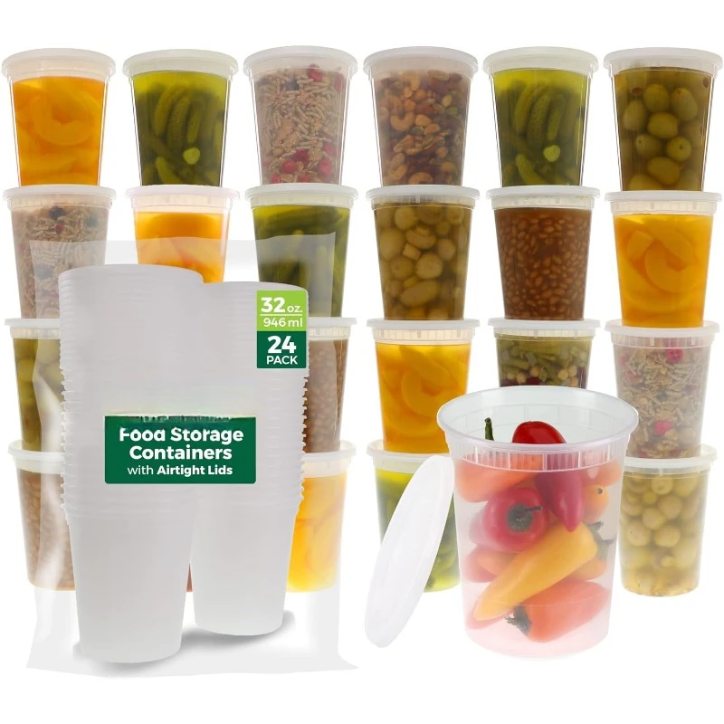 [24 Set] 8oz-32 Oz plastik Del - Meal Prep Freezer incelemesi ve fiyatı