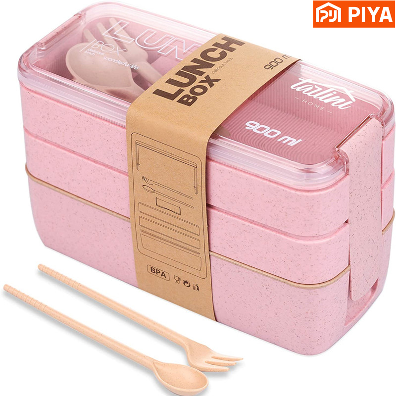 3-In-1 bölmesi buğday samanı B - Meal Prep Lunch Boxes incelemesi ve fiyatı