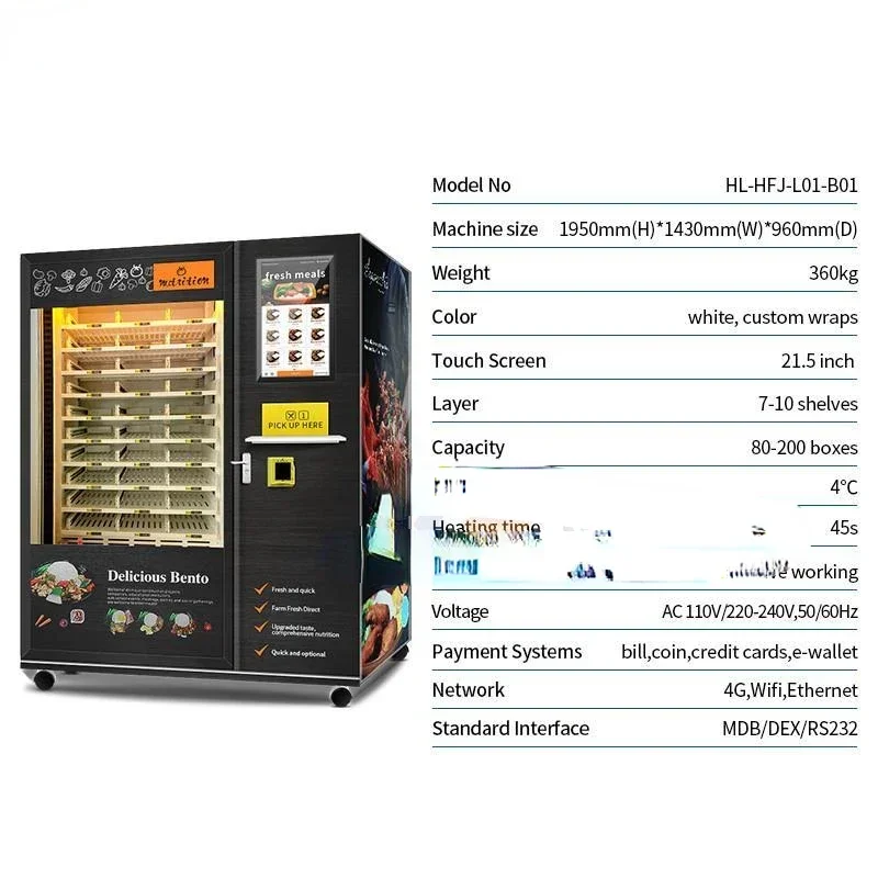 Sıcak Satış Hazır Yemekler Mut - Meal Prep Vending Machine incelemesi ve fiyatı
