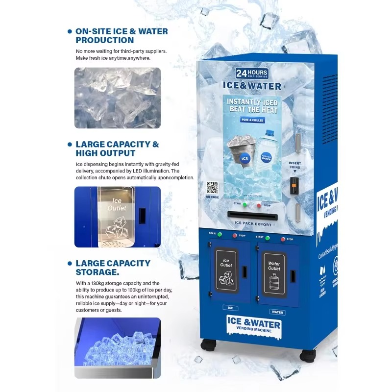 Ticari Tam Otomatik Buz Küpü O - Meal Prep Vending Machine incelemesi ve fiyatı