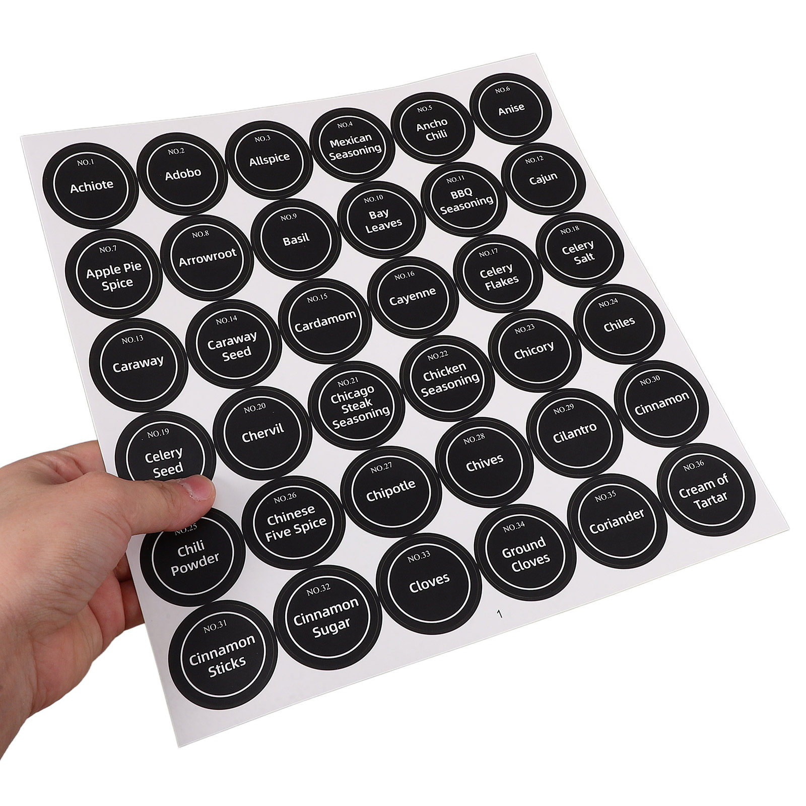 20 Adet Siyah Su Geçirmez Yuva - Spice Jar Labels incelemesi ve fiyatı