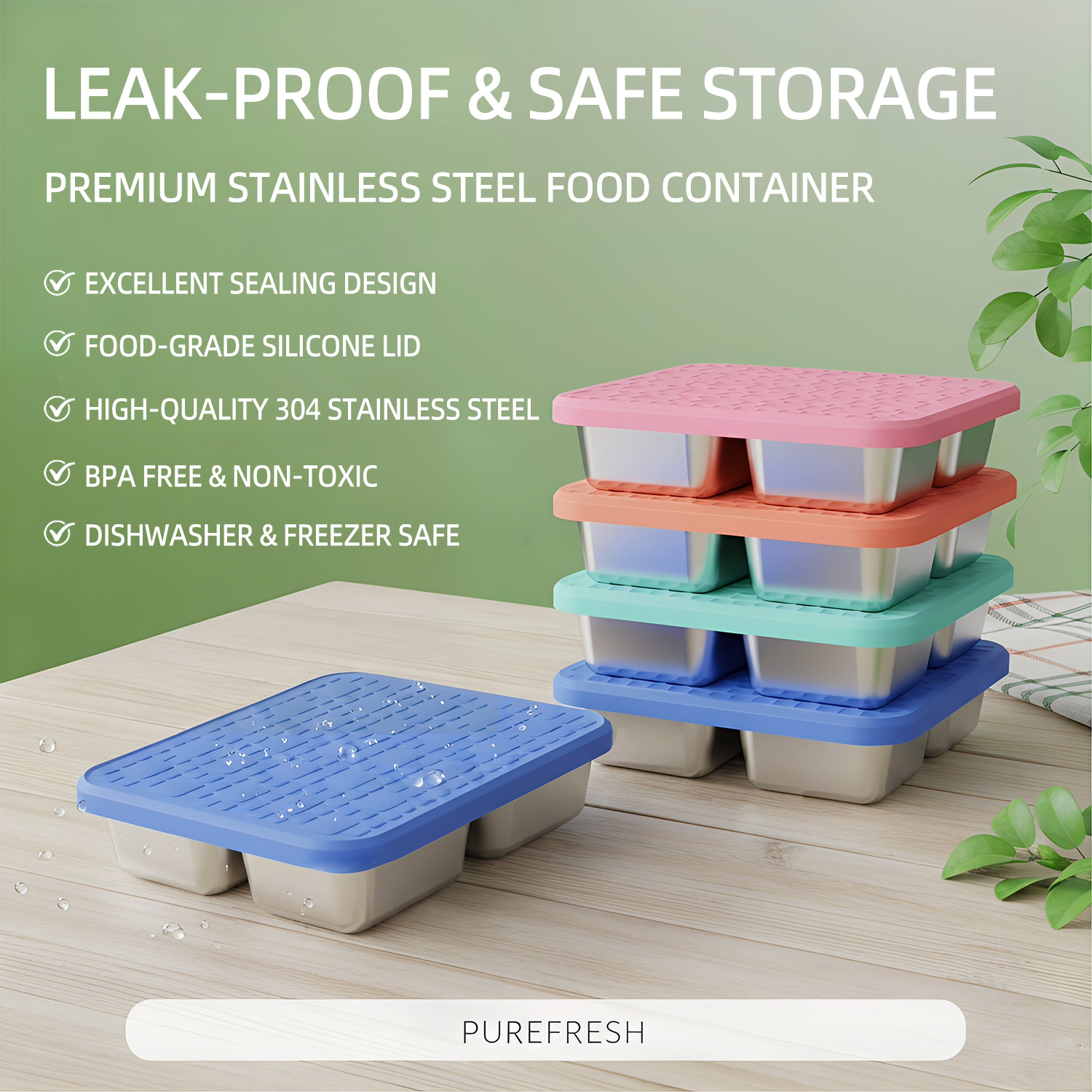 304 Paslanmaz Çelik Bölmeli Öğ - Meal Prep Lunch Boxes incelemesi ve fiyatı