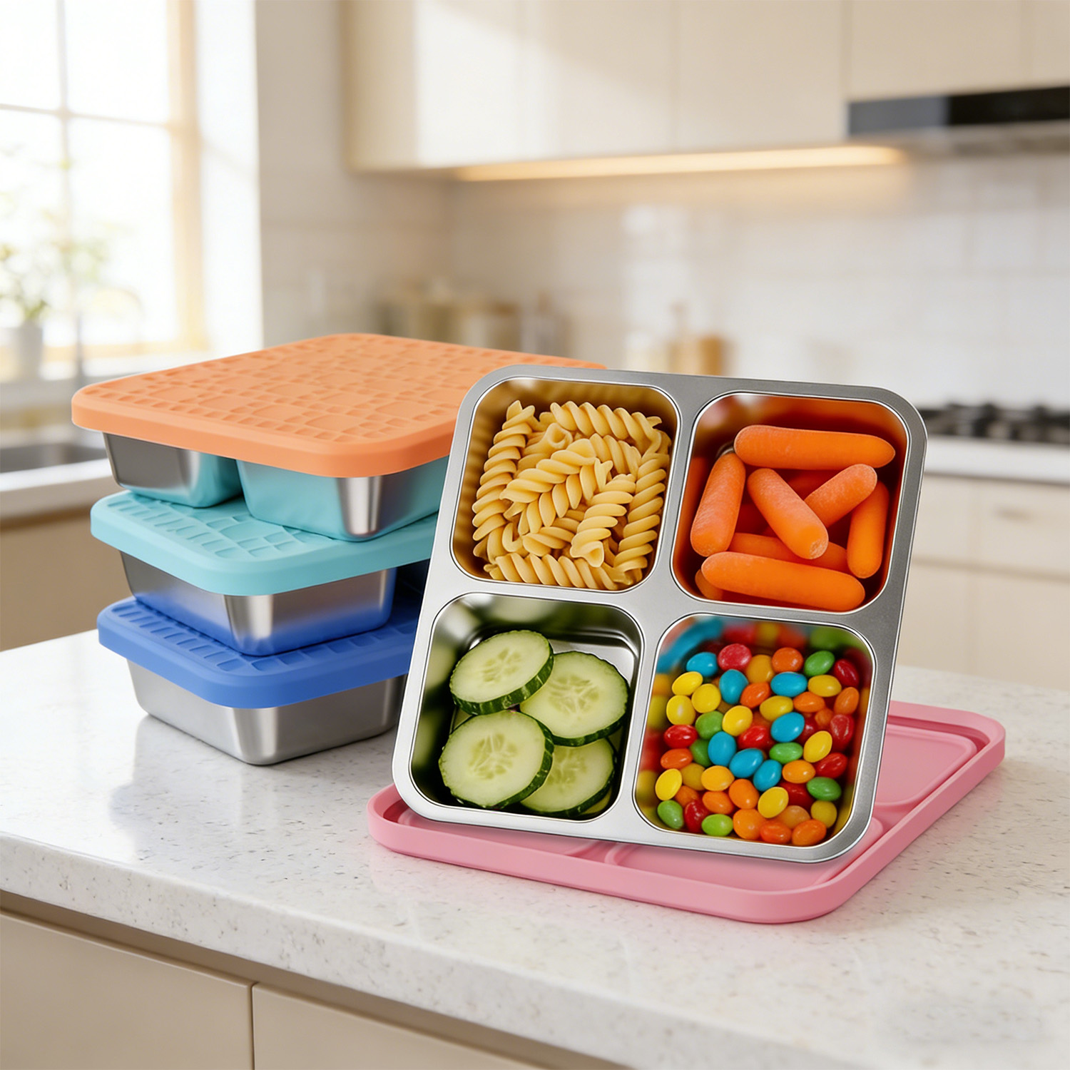 304 Paslanmaz Çelik Bölmeli Öğ - Meal Prep Lunch Boxes incelemesi ve fiyatı